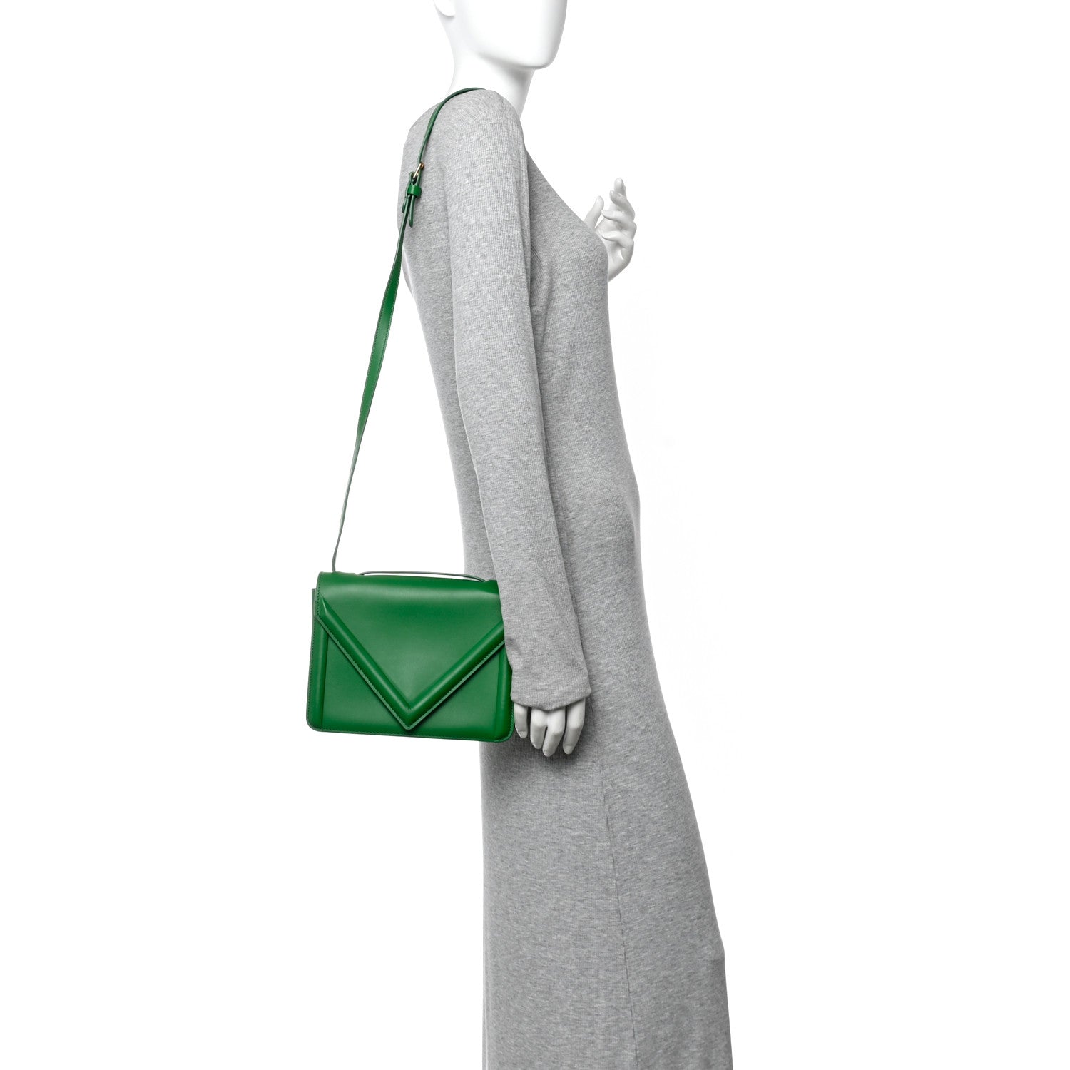 Mansur Gavriel Smooth Calfskin M Frame Box Bag Grass 2 of 9