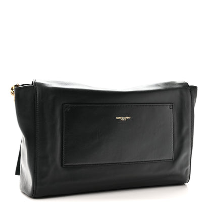 Saint Laurent Smooth Calfskin Suede Medium Reversible Monogram Kate Satchel Black 5 of 17
