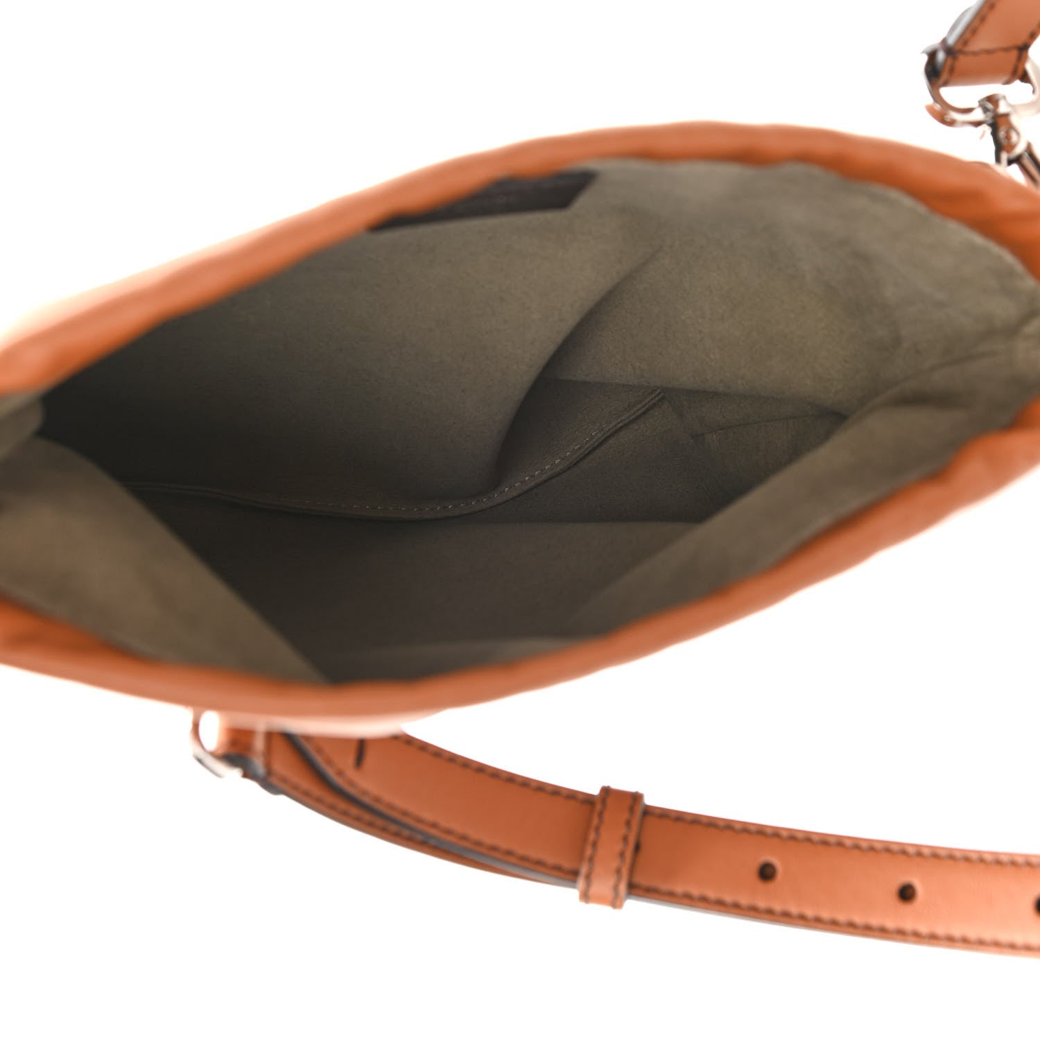 Fendi Vitello Grace Light Small Saint Fendi Roma Drawstring Pouch Brandy 5 of 10