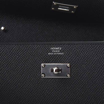 Hermes Epsom Kelly Wallet To Go Black 7 of 8