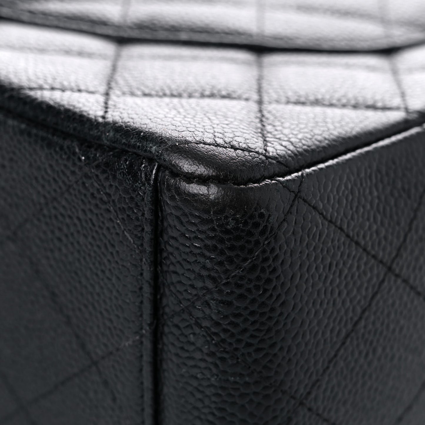 Caviar Quilted Maxi Double Flap Black