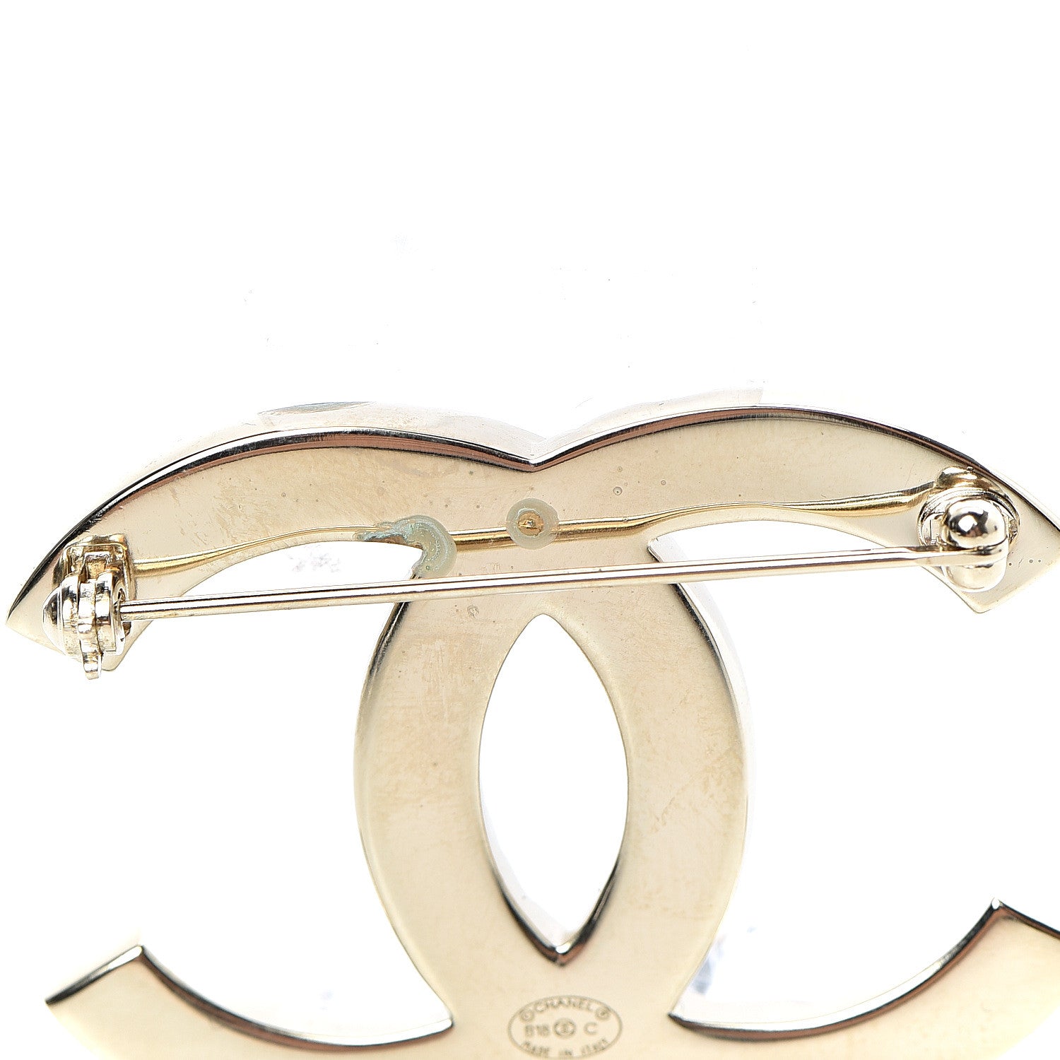 Chanel Baguette Crystal Quilted CC Brooch Gold 5 of 7