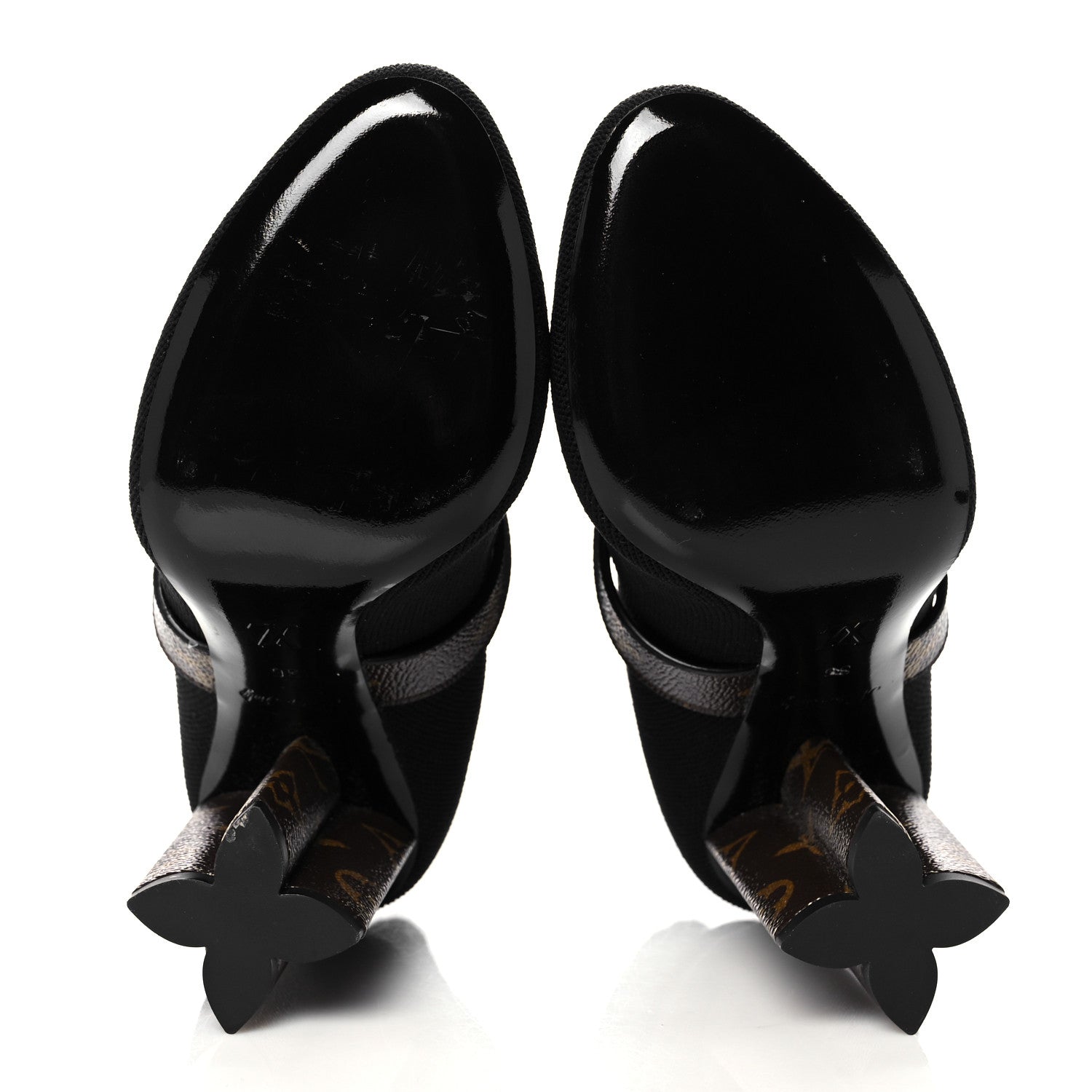 Louis Vuitton Monogram Stretch Fabric Silhouette Ankle Boots 36 Black 5 of 9