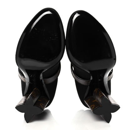 Louis Vuitton Monogram Stretch Fabric Silhouette Ankle Boots 36 Black 5 of 9