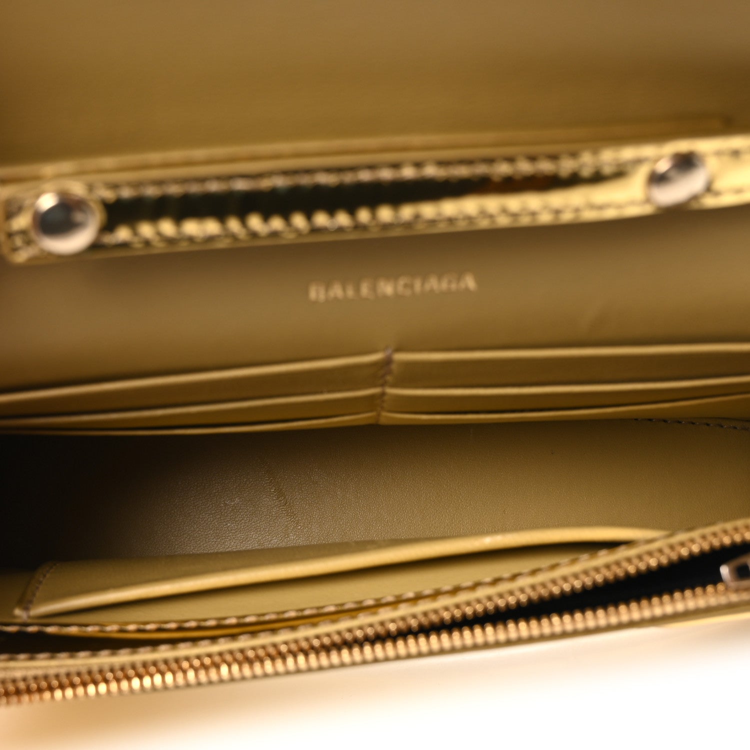 Balenciaga Mirror Calfskin Hourglass Chain Bag Gold 5 of 9