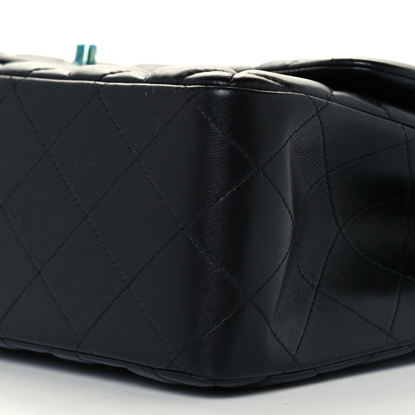 Lambskin Quilted Jumbo Double Flap Black