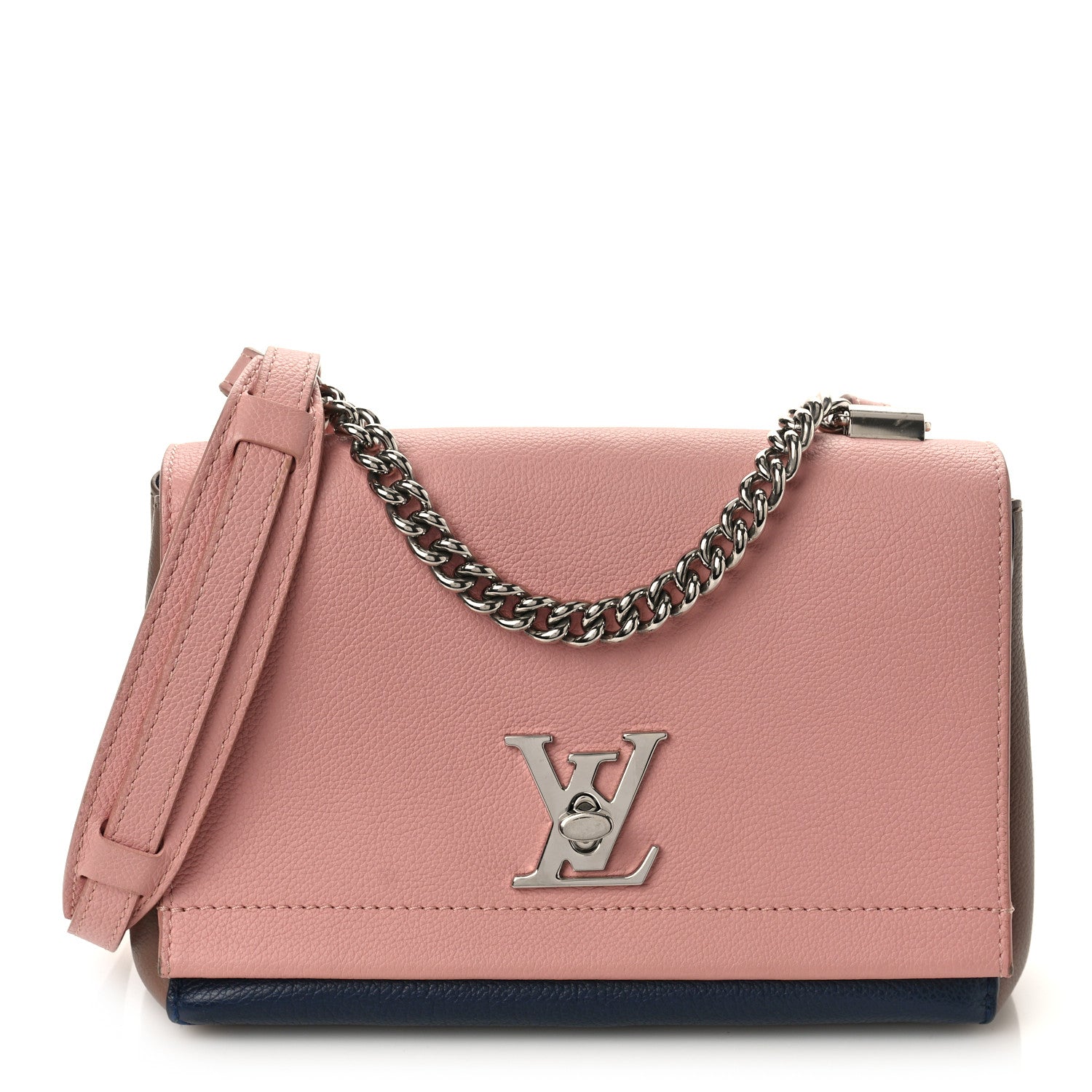 Louis Vuitton Soft Calfskin Lockme II Chain Bag BB Rose Poudre 1 of 11
