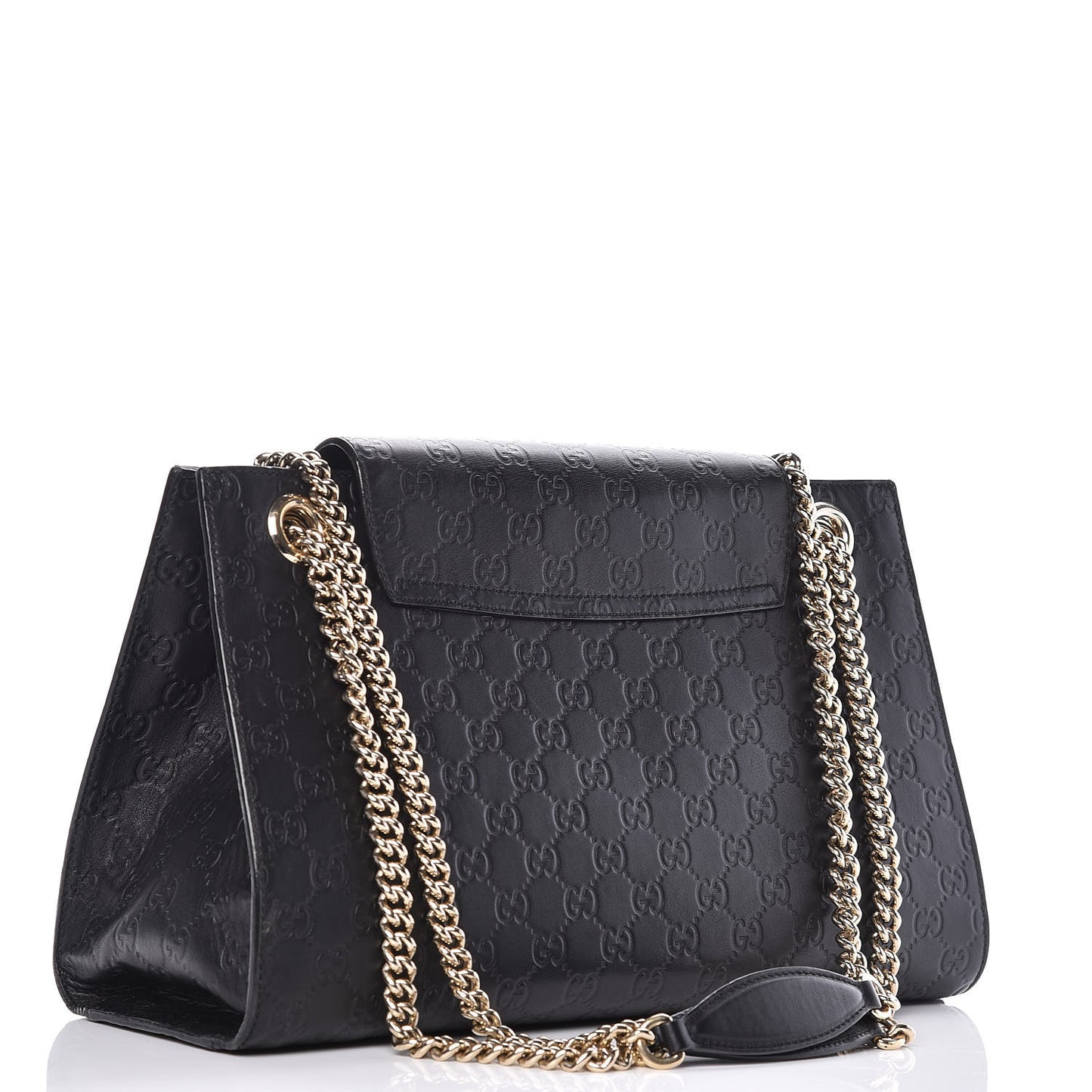 Guccissima Large Emily Chain Shoulder Bag Black