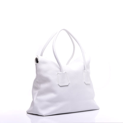 Burberry London Grainy Calfskin Medium Baynard Tote White 3 of 8