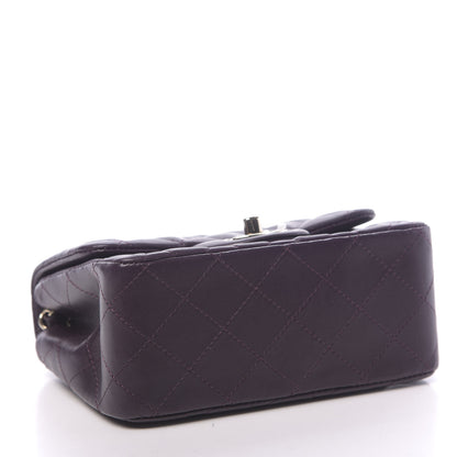 Chanel Lambskin Quilted Mini Square Flap Dark Purple 4 of 11