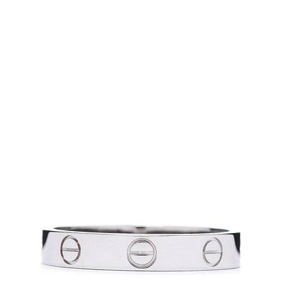 Cartier 18K White Gold 3.5mm LOVE Wedding Band Ring 56 7.5 3 of 4