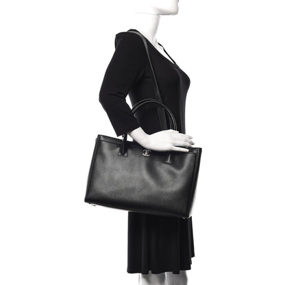 Chanel Calfskin Cerf Executive Shopper Tote Black 2 of 12