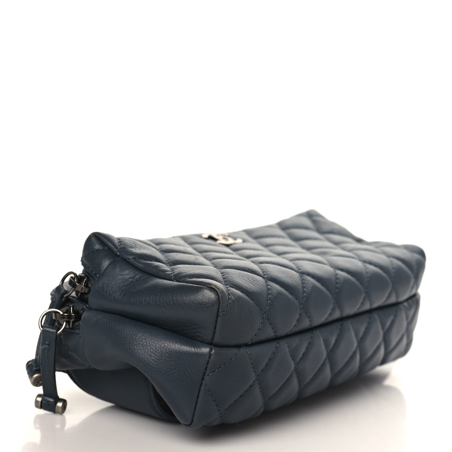 Calfskin Quilted Waist Bag Dark Grey