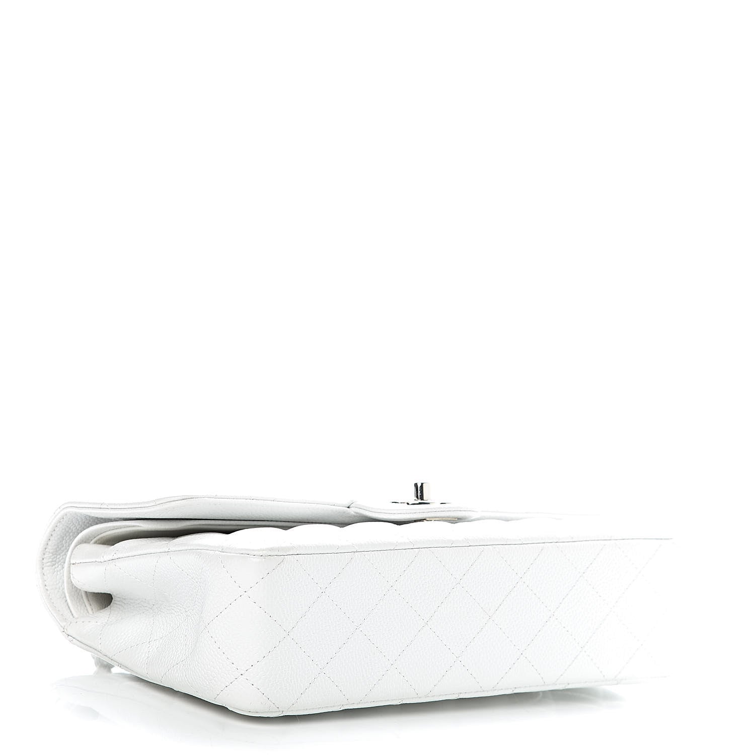 Chanel Caviar Quilted Medium Double Flap White 4 of 10