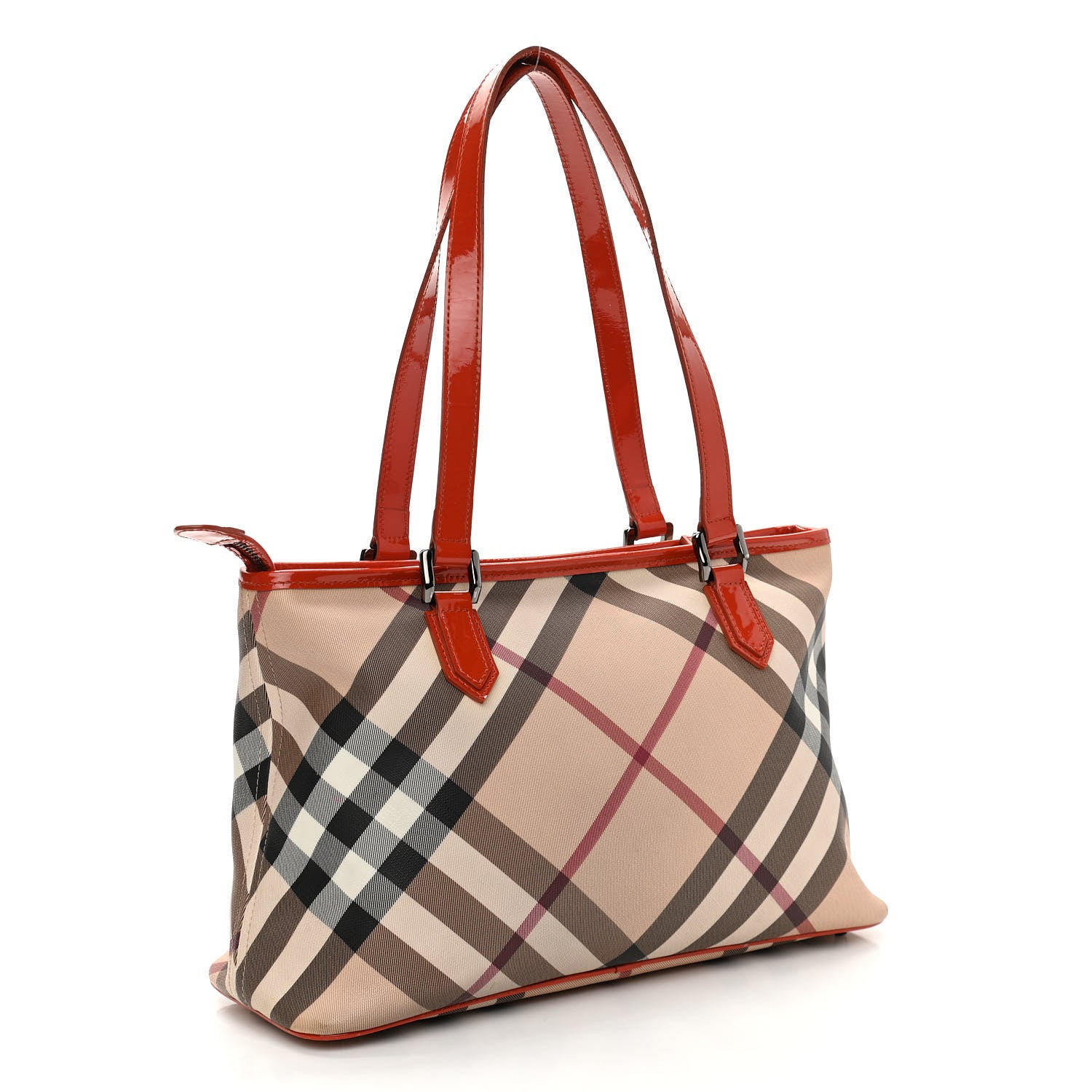 Burberry Supernova Check Small Nickie Orange 3 of 15