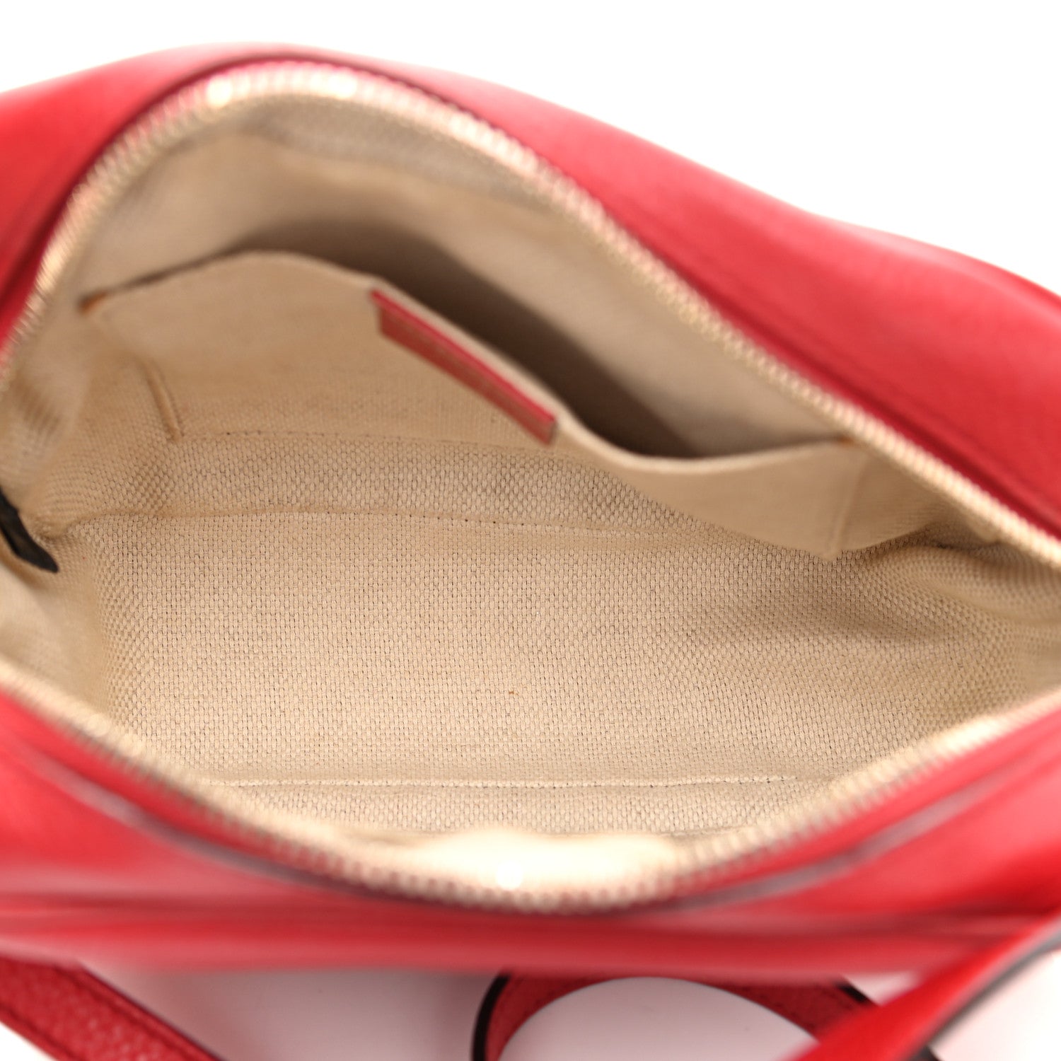 Gucci Pebbled Calfskin Small Soho Disco Bag Tabasco Red 5 of 14
