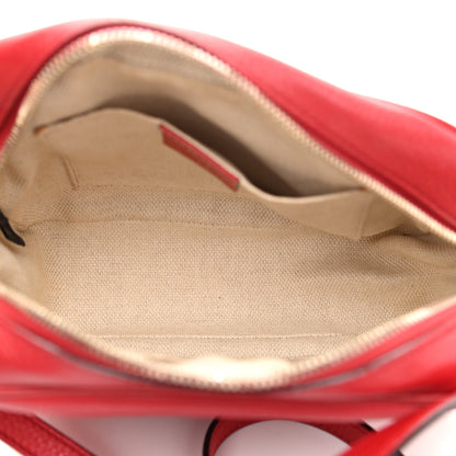 Gucci Pebbled Calfskin Small Soho Disco Bag Tabasco Red 5 of 14