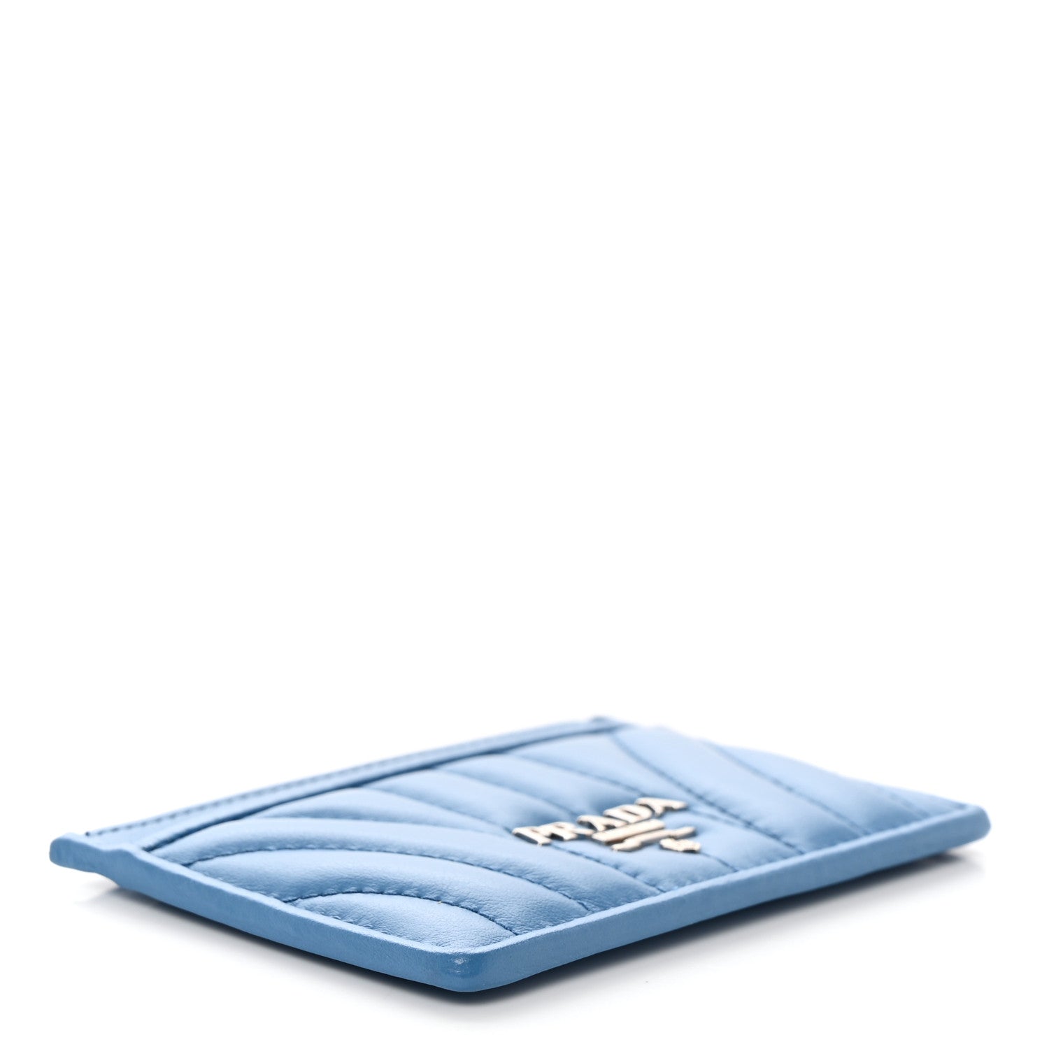 Prada Soft Calfskin Impunture Diagramme Card Holder Mare 4 of 8