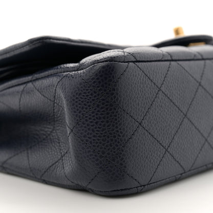 Chanel Caviar Quilted Medium Double Flap Navy 9 of 11