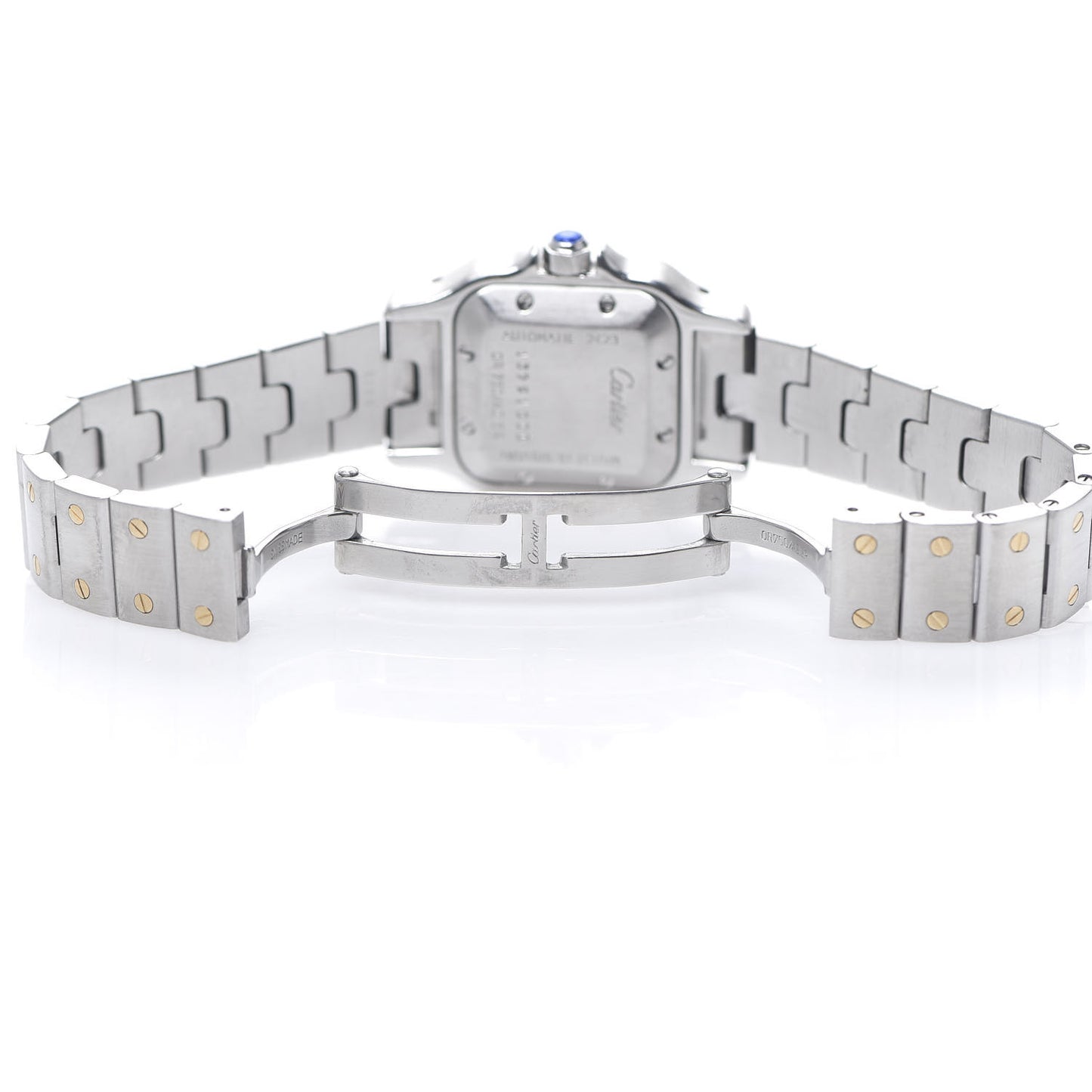 Stainless Steel 18K Yellow Gold 24mm Santos De Cartier Galbee Automatic Watch