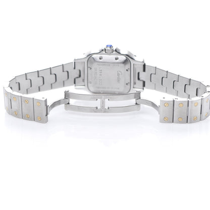 Cartier Stainless Steel 18K Yellow Gold 24mm Santos De Cartier Galbee Automatic Watch 5 of 6