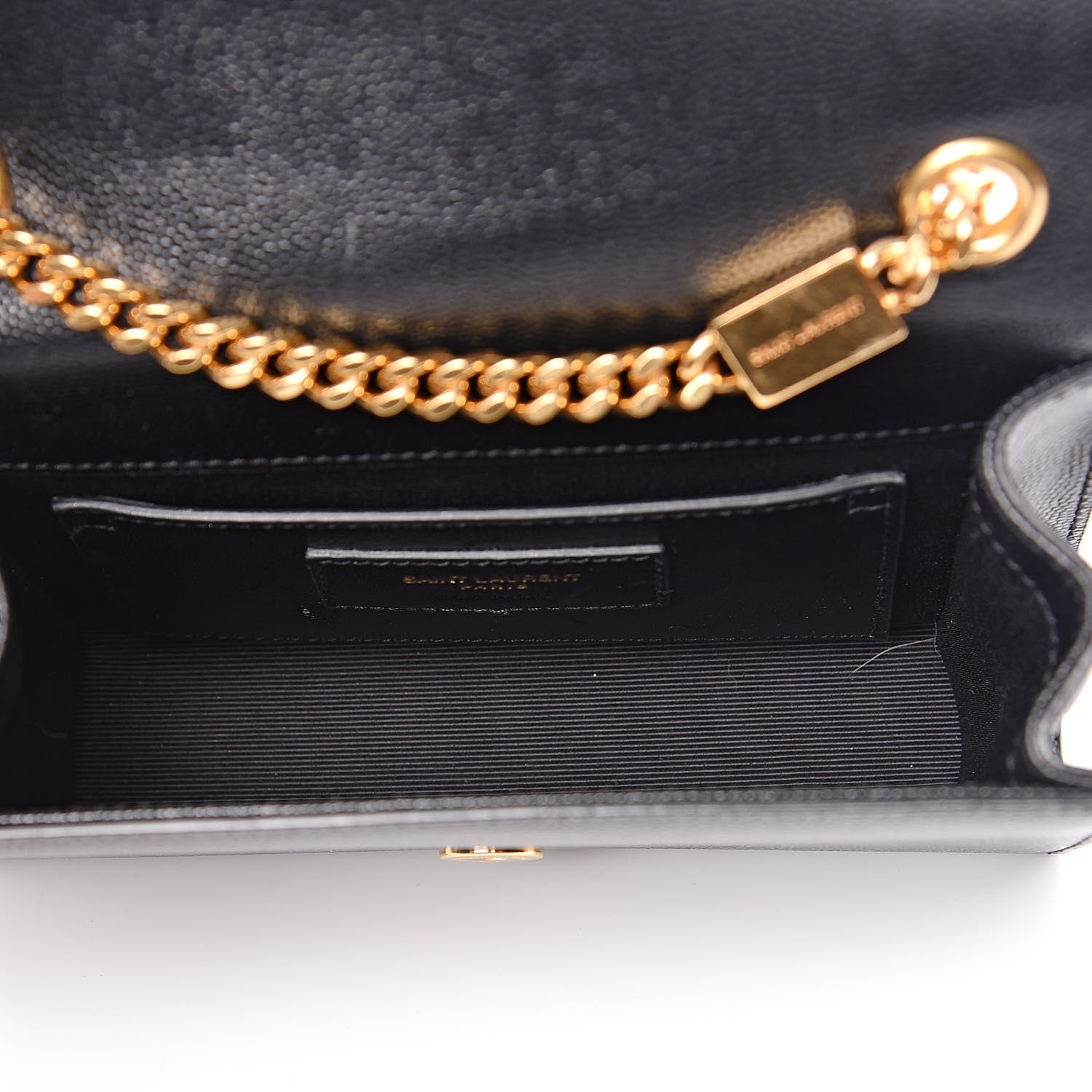 Saint Laurent Grain De Poudre Small Monogram Kate Satchel Black 5 of 12