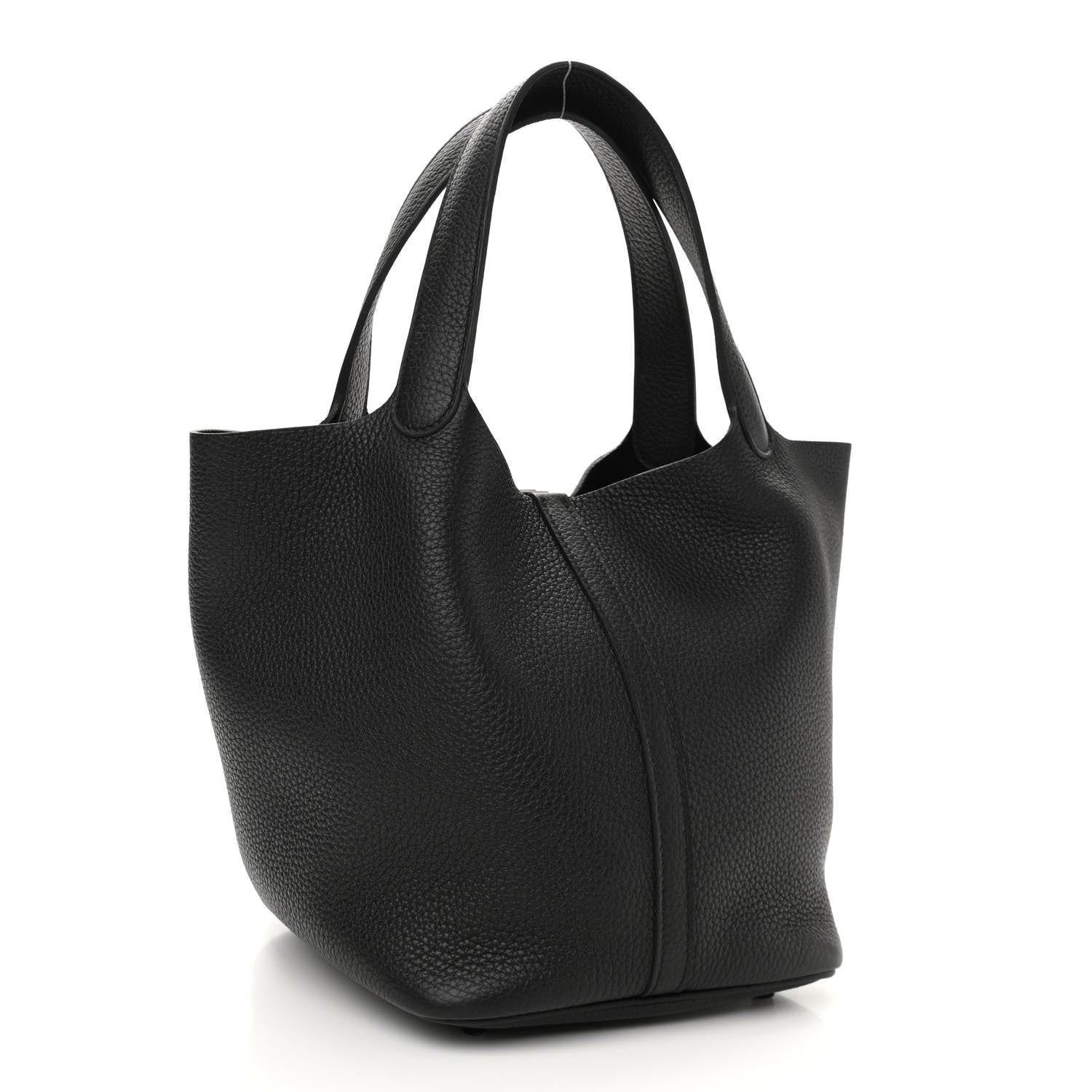 Hermes Taurillon Clemence Monochrome Picotin Lock 22 MM Black 3 of 11