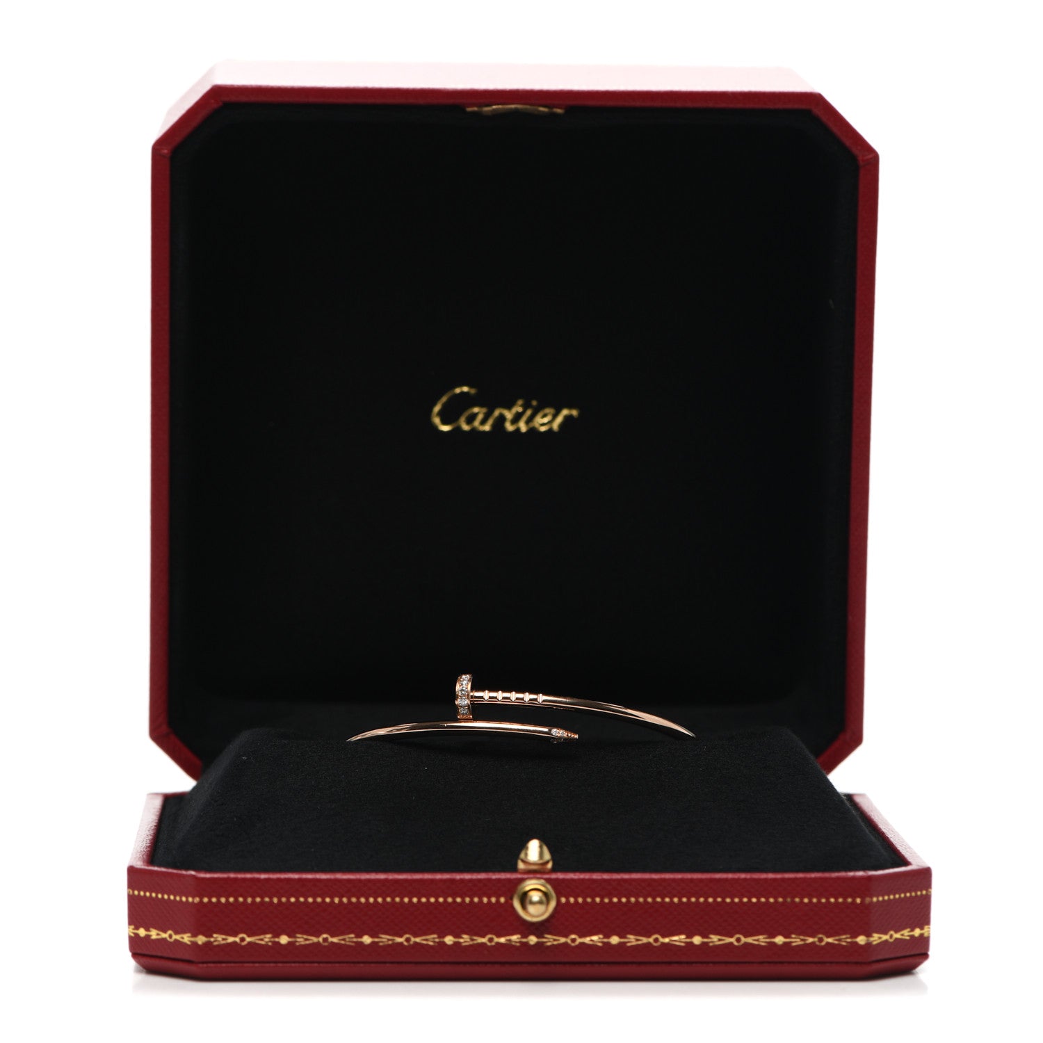 Cartier 18K Pink Gold Diamond Small Juste Un Clou Bracelet 16 5 of 5