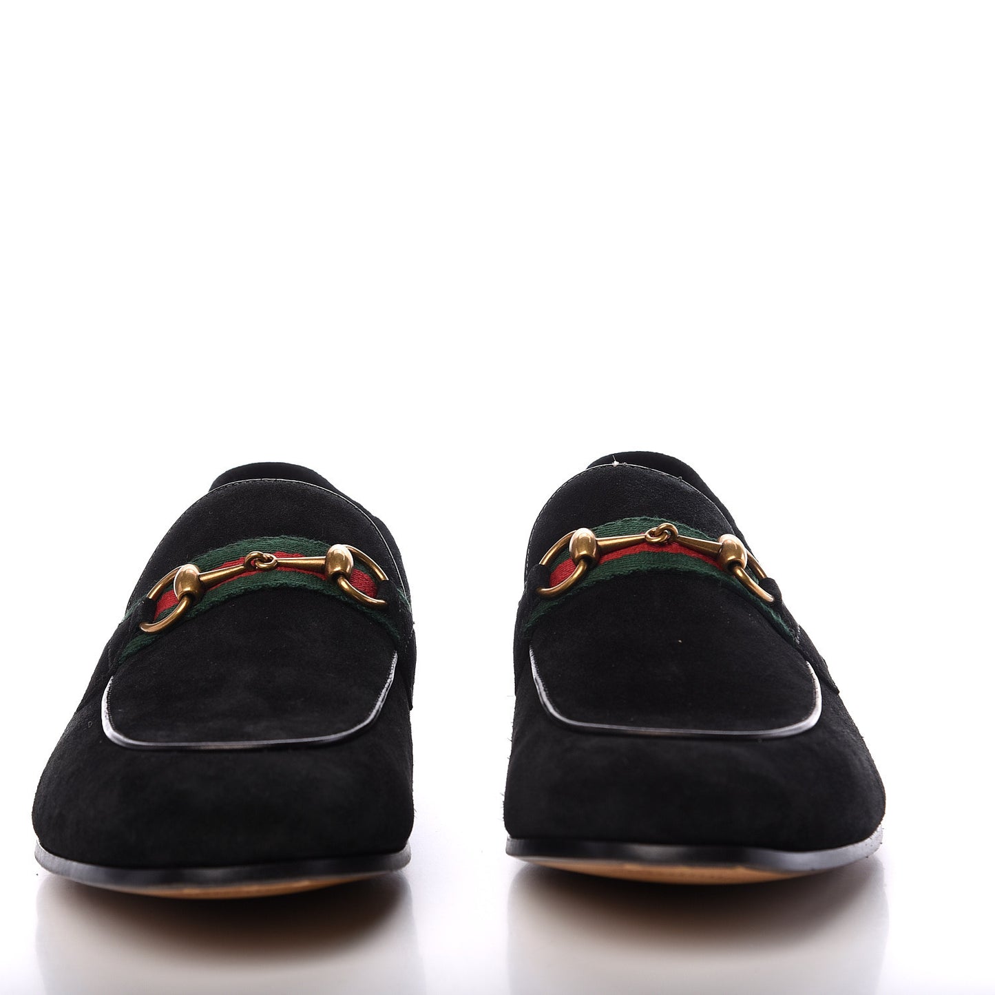 Suede Web Mens Horsebit Loafers 12 Black