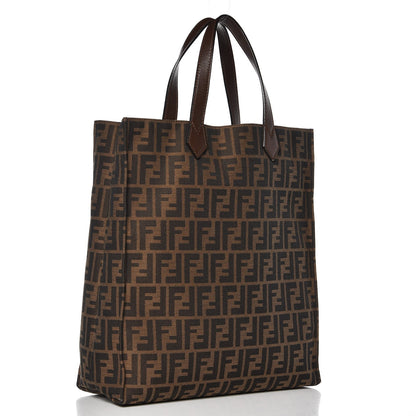 Fendi Zucca Vitello Artic Special Shopping Tote Tobacco Castagna 3 of 7