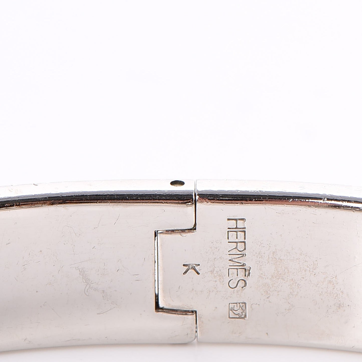 Matte Enamel Narrow Clic Clac HH Bracelet GM White