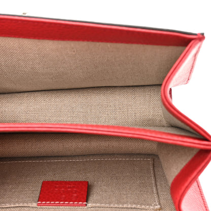 Gucci Dollar Calfskin Small Interlocking G Shoulder Bag Red 5 of 12
