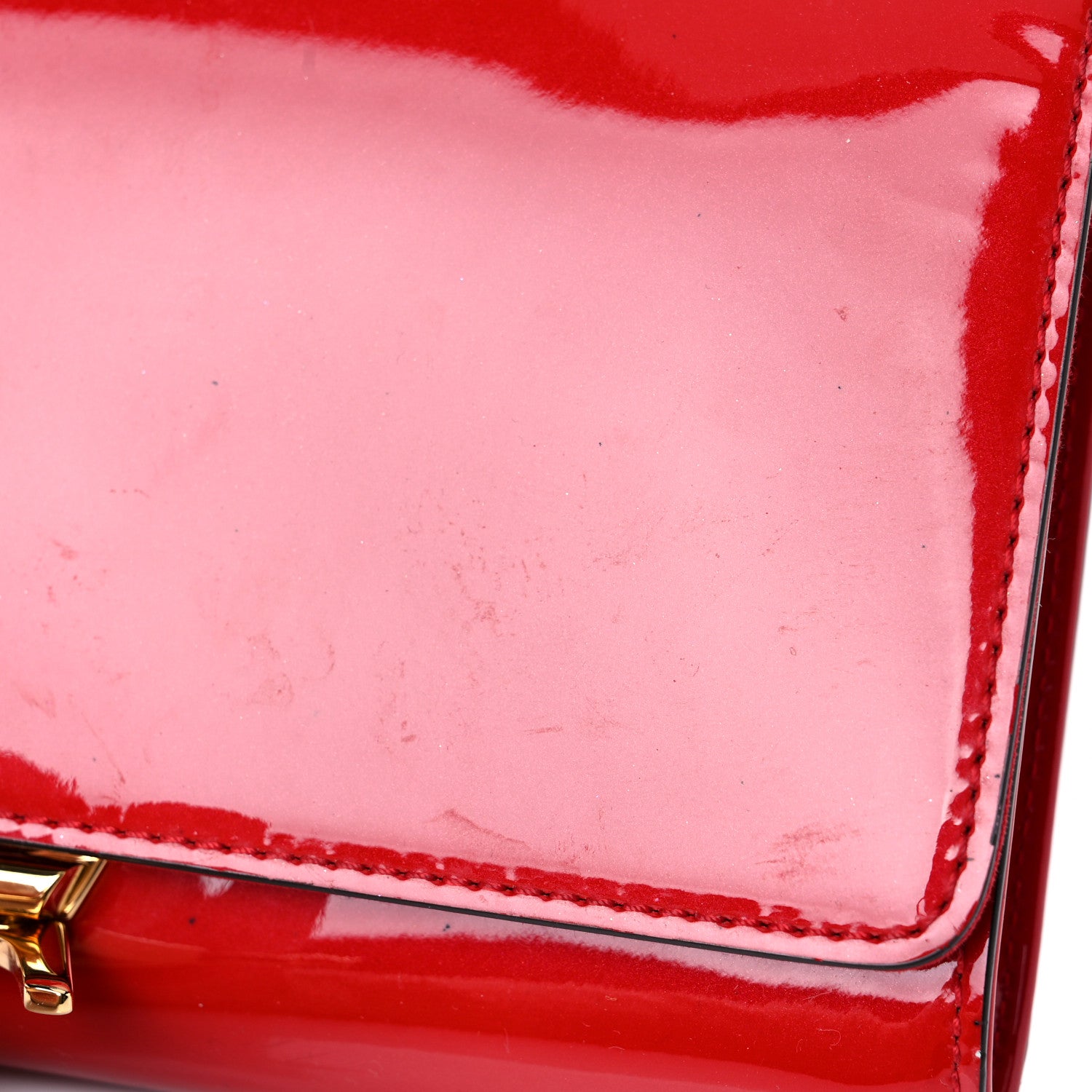 Louis Vuitton Patent Louise Clutch Cherry 14 of 21
