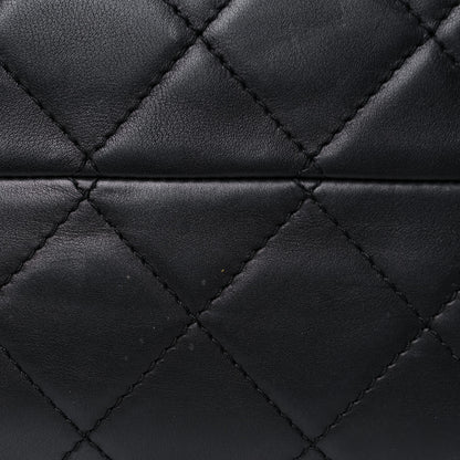 Chanel Sheepskin Quilted Chain Handle Large Shopping Tote Black 19 of 24