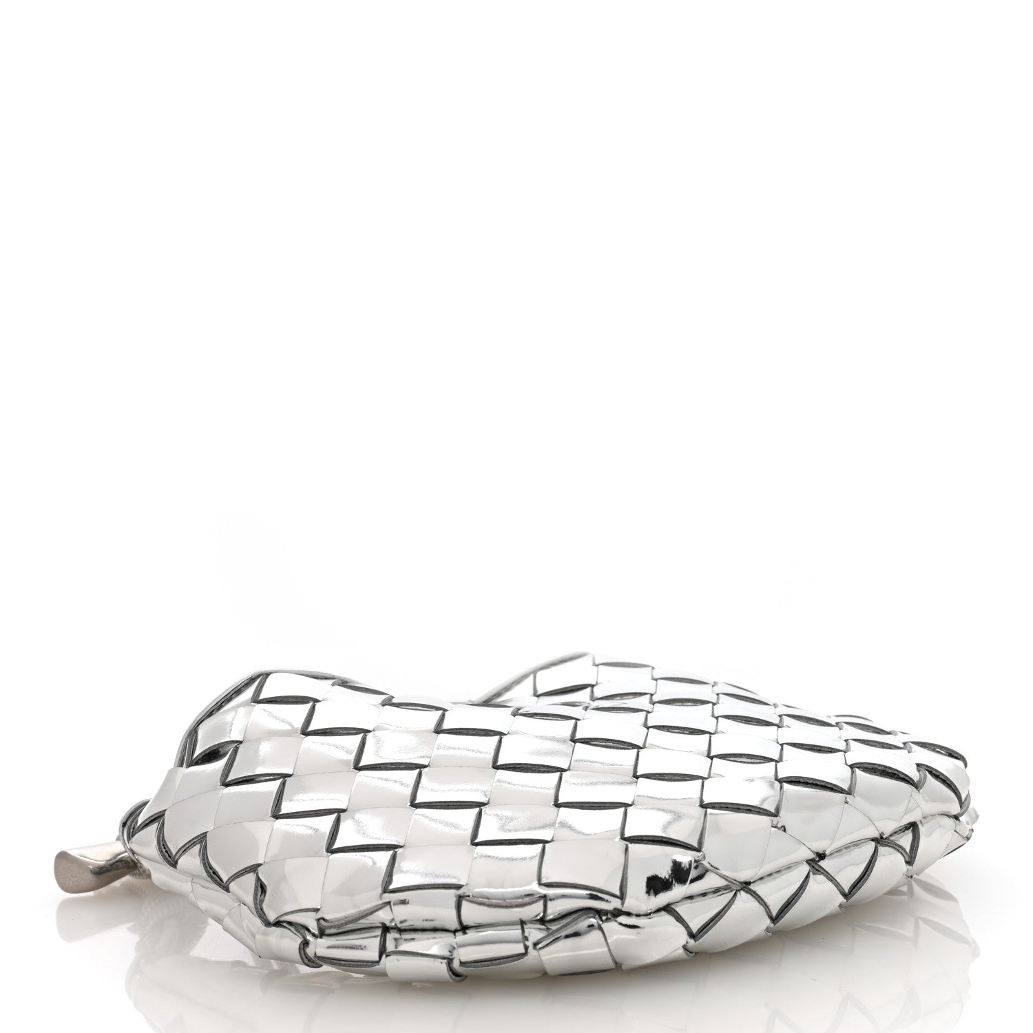 Bottega Veneta Mirror Laminated Nappa Intrecciato Mini Sardine Bag Silver 4 of 9