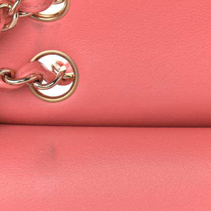 Chanel Patent Quilted Medium Double Flap Pink 10 of 11