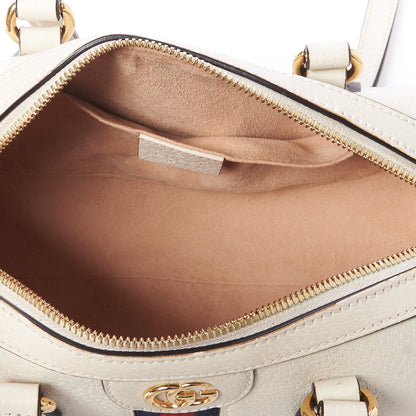 Gucci Textured Calfskin Ophidia Boston Bag Mystic White 6 of 8