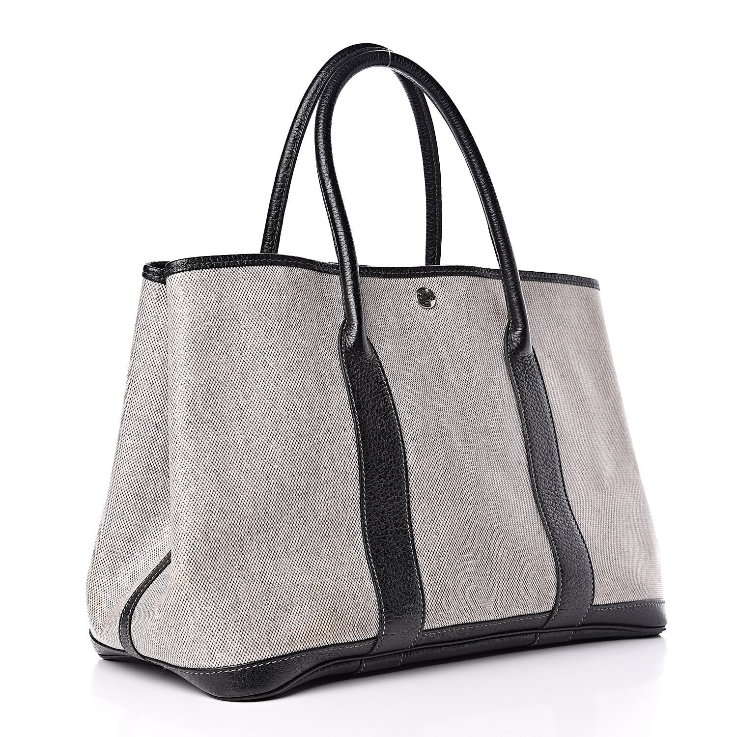 Hermes Buffle Skipper Toile Garden Party 36 MM Tote Black 3 of 8