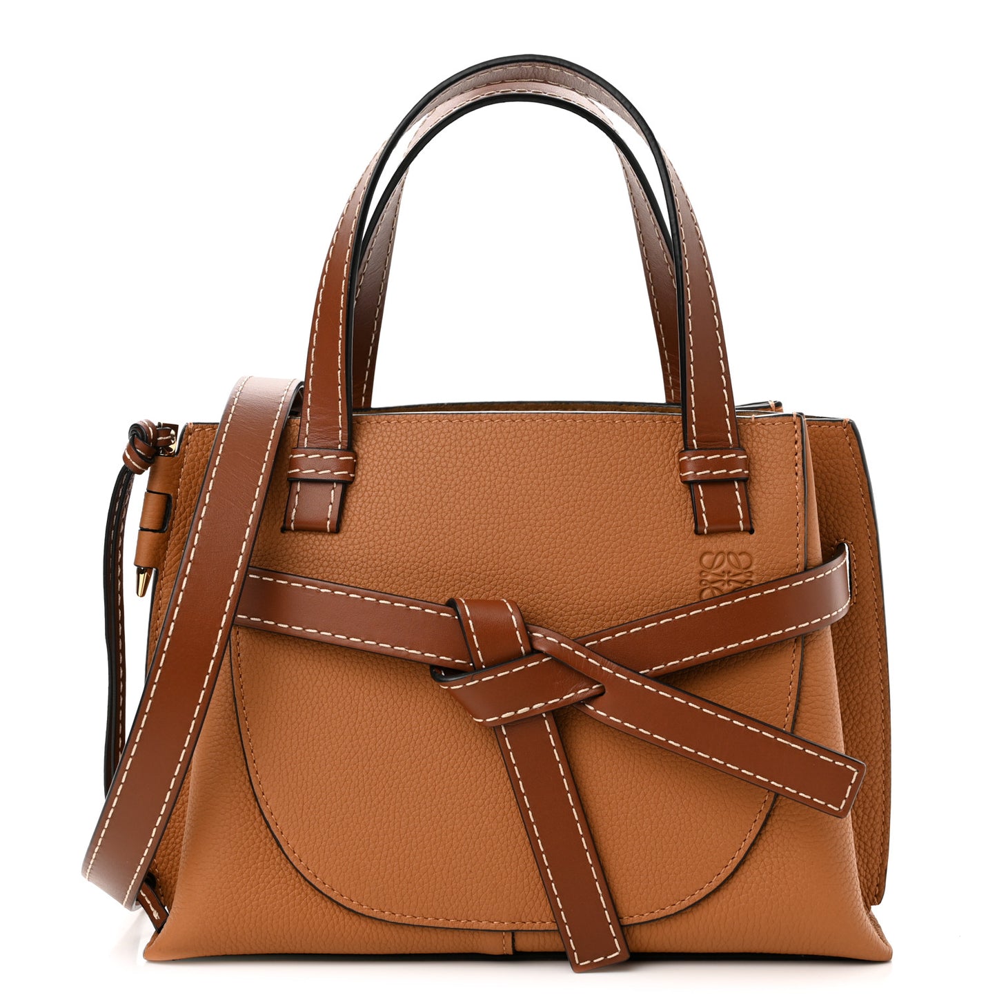 Calfskin Mini Gate Tote Caramel