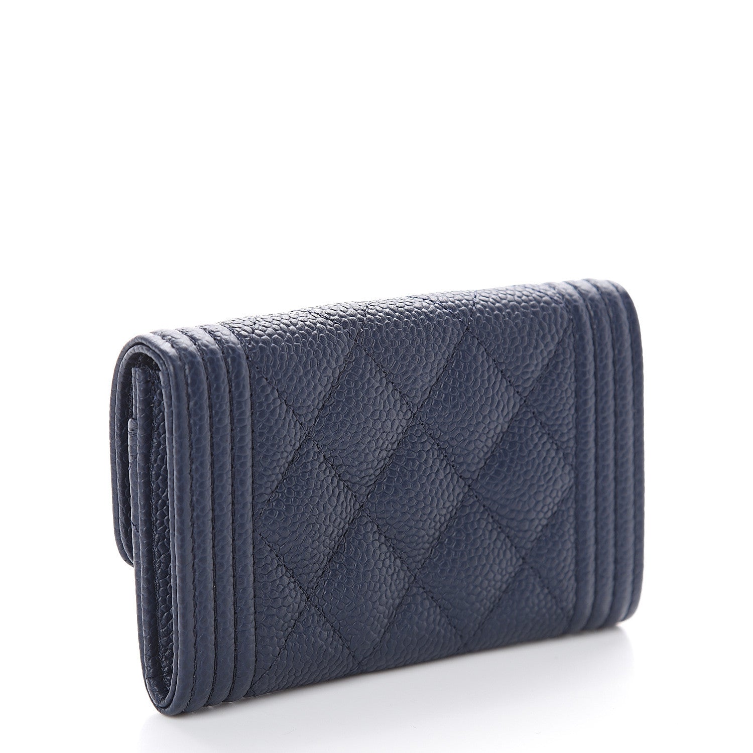 Chanel Caviar Quilted Boy Flap Card Holder Navy 2 of 7