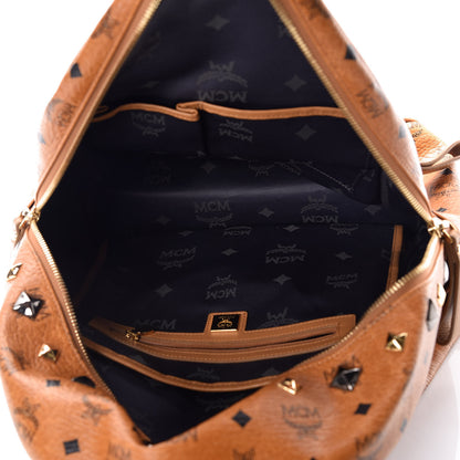 MCM Visetos Studded Medium Stark M Backpack Cognac 5 of 17