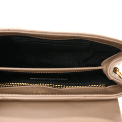 Saint Laurent Calfskin Y Quilted Monogram Toy Loulou Crossbody Bag Dark Beige 4 of 9