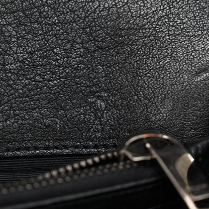 Saint Laurent Sheepskin Matelasse Chevron Monogram Medium College Bag Black 12 of 12