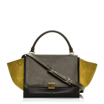 Celine Smooth Calfskin Medium Tri-Color Trapeze Amber 1 of 11