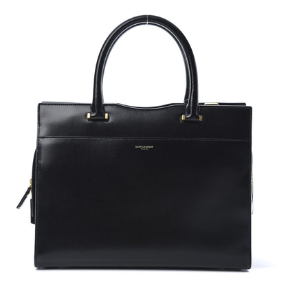 Saint Laurent Shiny Calfskin Medium Uptown Tote Black 1 of 12