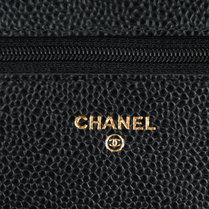 Chanel Caviar Quilted Wallet On Chain WOC Black 6 of 8