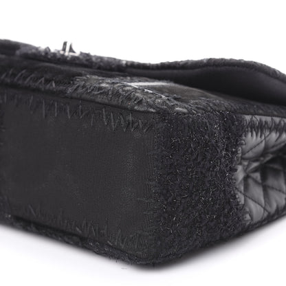 Chanel Tweed Patchwork Jumbo Single Flap Black 10 of 10