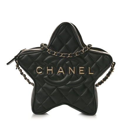 Chanel Lambskin Quilted Walk of Fame Star Bag Black 1 of 11
