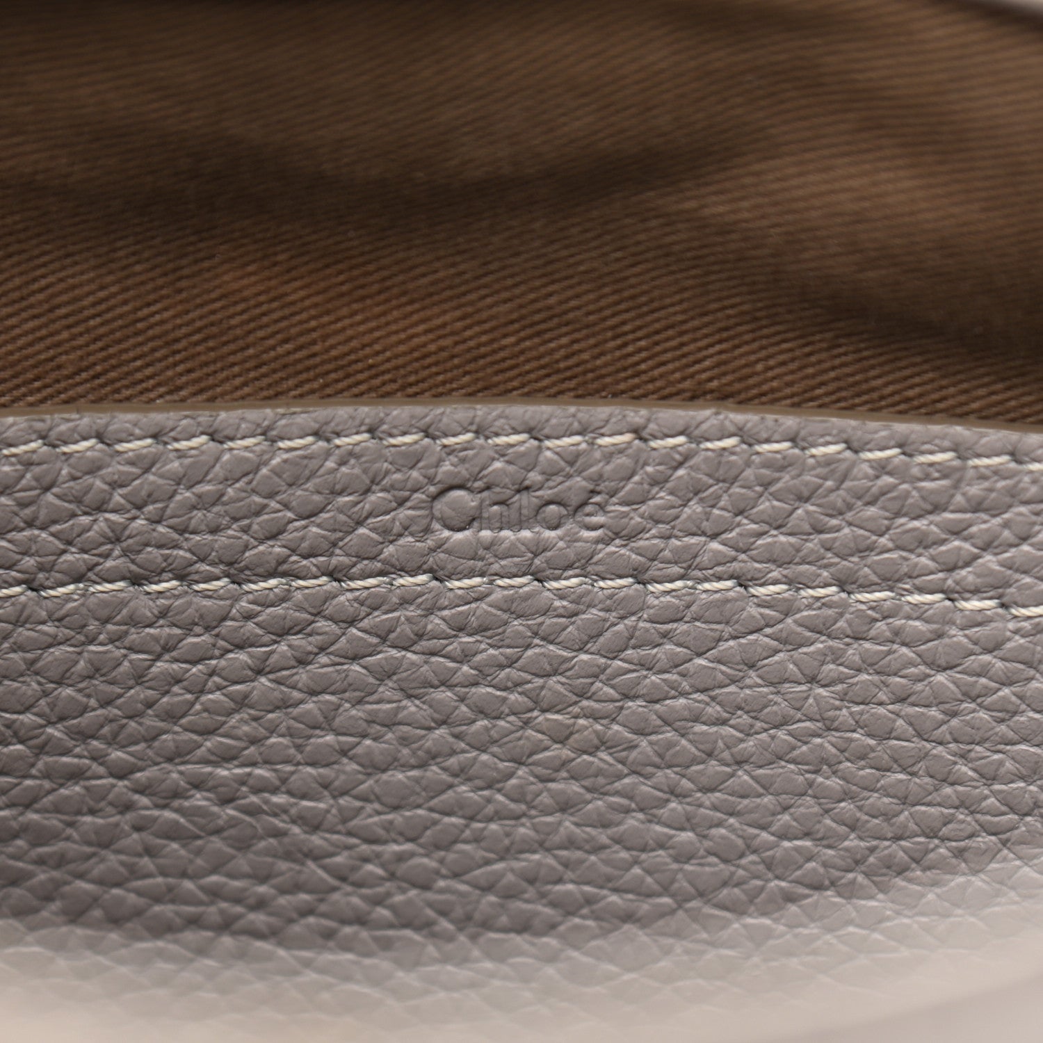 Chloe Calfskin Medium Marcie Round Crossbody Bag Cashmere Grey 6 of 17