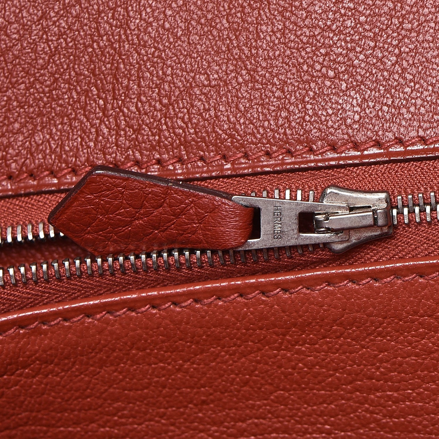 Hermes Taurillon Clemence Birkin 35 Rouge Venetian 10 of 36